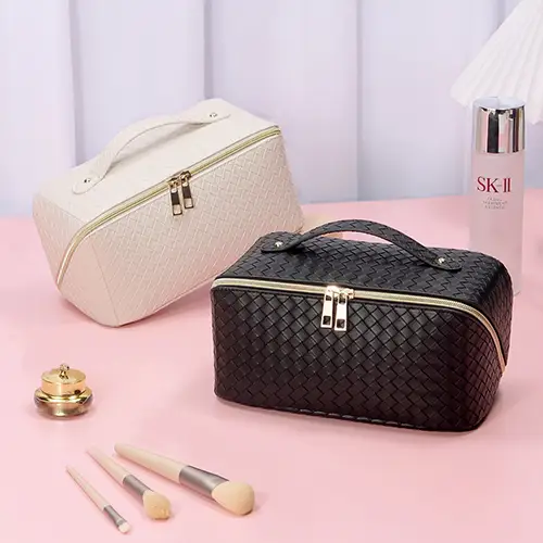 Bearky Nice Durable Cheap Price Premium Casual Pu Leather for Daily Use Portable Storage Makeup Bag